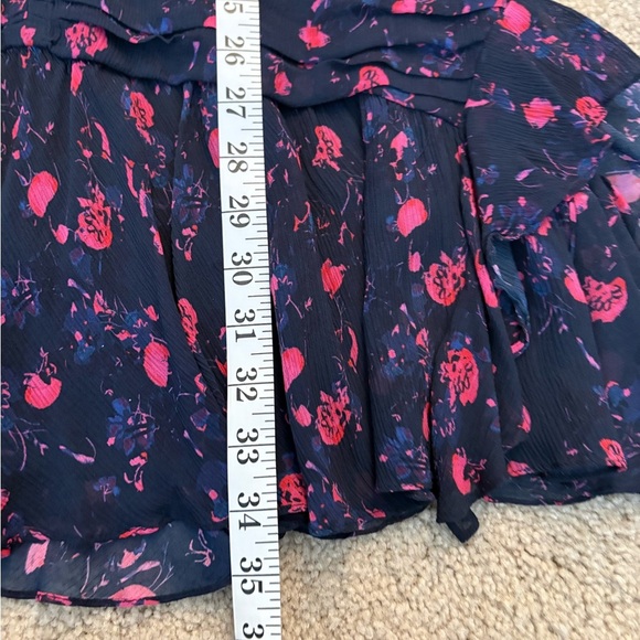 Tanya Taylor Falling Floral Carti silk ruffle boho mini Dress Size 8 - Picture 15 of 16